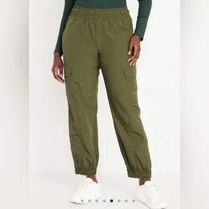High-Waisted Ankle-Zip Cargo Jogger Pants for Women